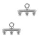 Cymbal ™ DQ metal ending Rozos Iii for SuperDuo beads - Antique silver